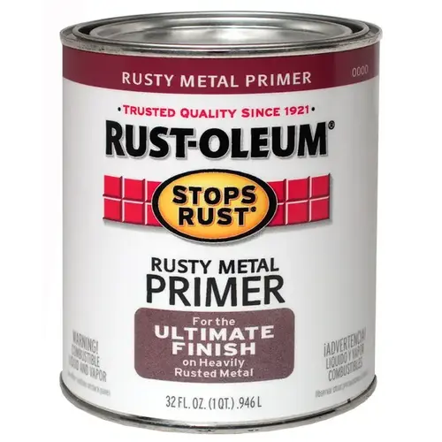 STOPS RUST Rusty Metal Primer, Flat, Rusty Metal Primer, 1 qt - pack of 2