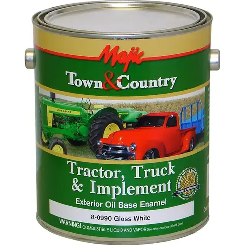 Majic Town & Country Tractor, Truck & Implement Enamel 1 Gallon - White