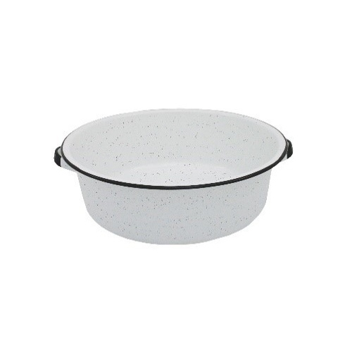 Granite Ware 34709 F6416-4 Dish Pan with Handle, 15 qt Volume, Steel, White