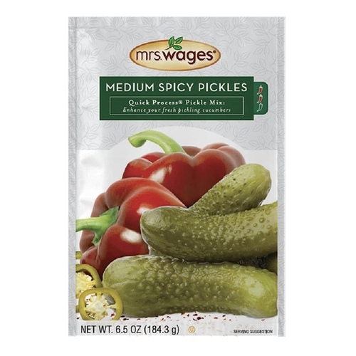 Mrs. Wages W658-J7425 Medium Spicy Pickles Quick Process Pickle Mix 6.5-oz