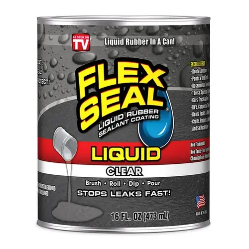 Flex Seal LFSCLRR16 1 Pt. Liquid Rubber Sealant, Clear