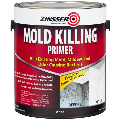 Mold Killing Primer, Flat, White, 1 gal, Can