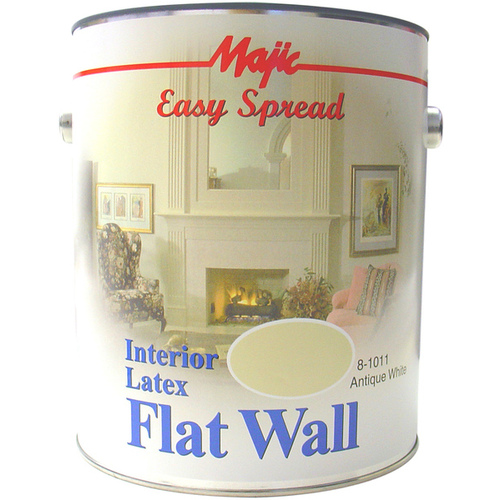 Interior Wall Paint, Flat, Antique White, 1 gal Pail