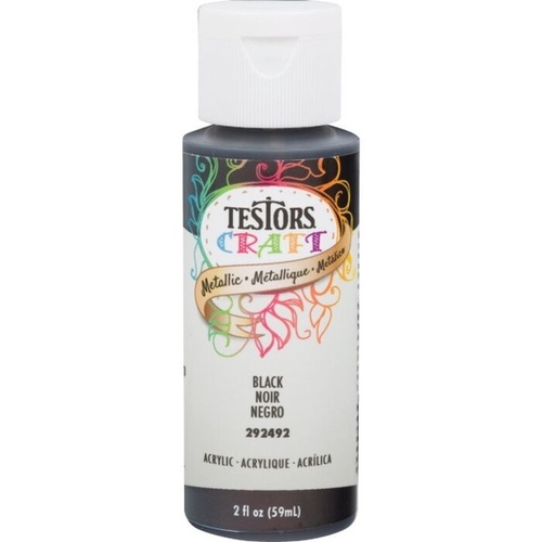 Testors Enamel Metallic Paint - Black 2 fl oz.