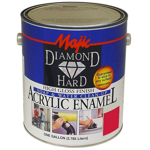 Diamondhard Anti-Rust Acrylic Paint, High Gloss Safety Red, Gallon