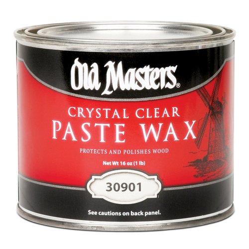 Old Masters 30901 Paste Wax, Crystal Clear, White, Solid, 1 lb, Can