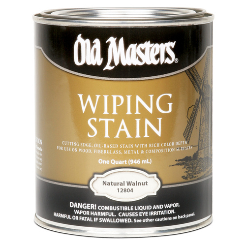 Wiping Stain, Natural Walnut, Liquid, 1 qt, Can