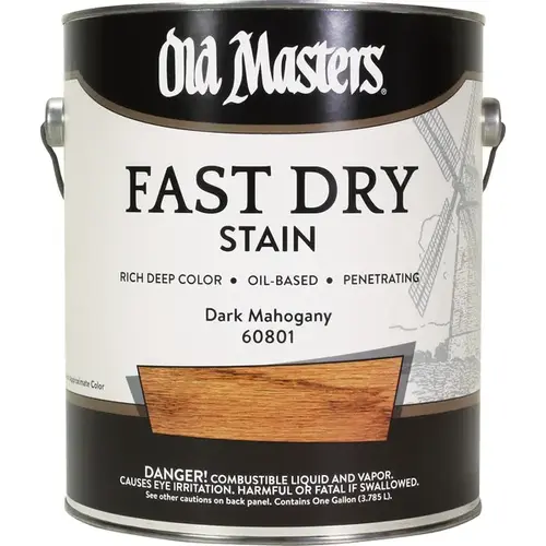 Fast Dry Stain, Dark Mahogany, Liquid, 1 gal