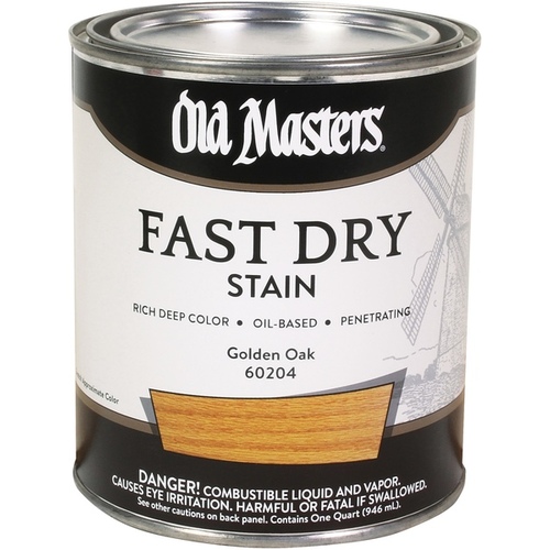 Fast Dry Wood Stain Professional Semi-Transparent Satin Golden Oak Oil-Based Alkyd 1 qt Golden Oak