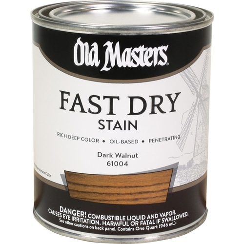 Fast Dry Wood Stain Semi-Transparent Dark Walnut Oil-Based Alkyd 1 qt Dark Walnut