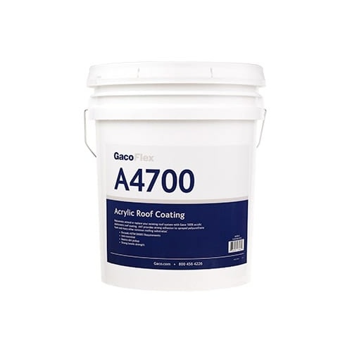 Gaco A4722-5 GacoFlex A4700 acrylic elastomeric roof coating Gray - 5 Gallon