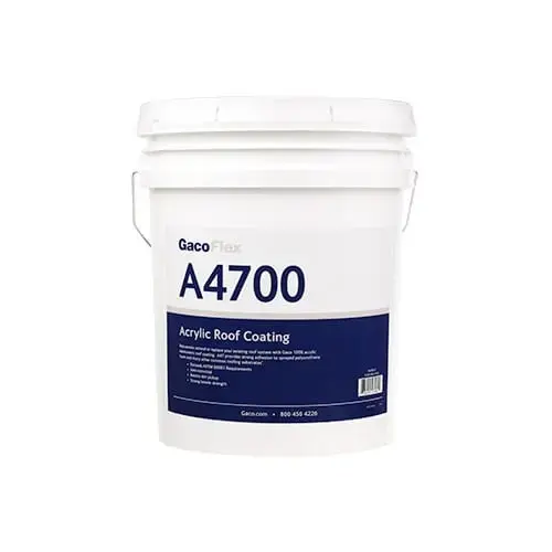 GacoFlex A4700 acrylic elastomeric roof coating White - 5 Gallon