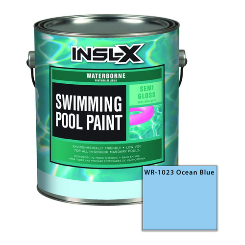 Insl-X WR1023092-01-XCP2 Swimming Pool Paint Indoor and Outdoor Semi-Gloss Ocean Blue Acrylic 1 gal Ocean Blue - pack of 2