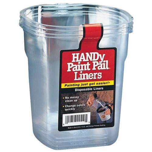 Handy 2520-CT BER- Paint Pail Liner, 1 qt Capacity, Plastic, Clear - pack of 6