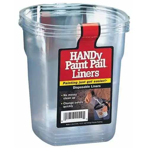 HANDy 2520-CT BER- Paint Pail Liner, 1 qt Capacity, Plastic, Clear - pack of 6
