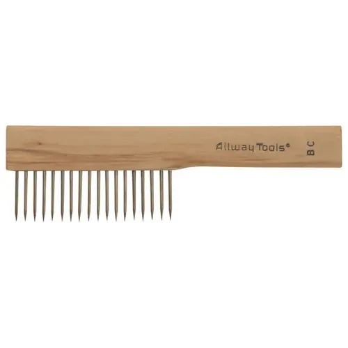 Brush Comb, Steel Trim, Hardwood Handle - pack of 10