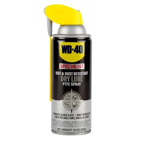 WD-40 Dirt and Dust Resistant Dry Lube PTFE Spray - 10 oz Clear