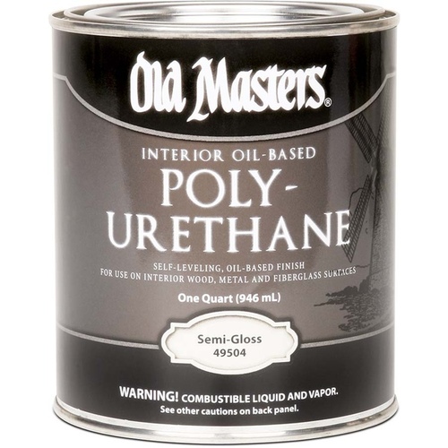 Polyurethane, Semi-Gloss, Liquid, Clear, 1 qt, Can