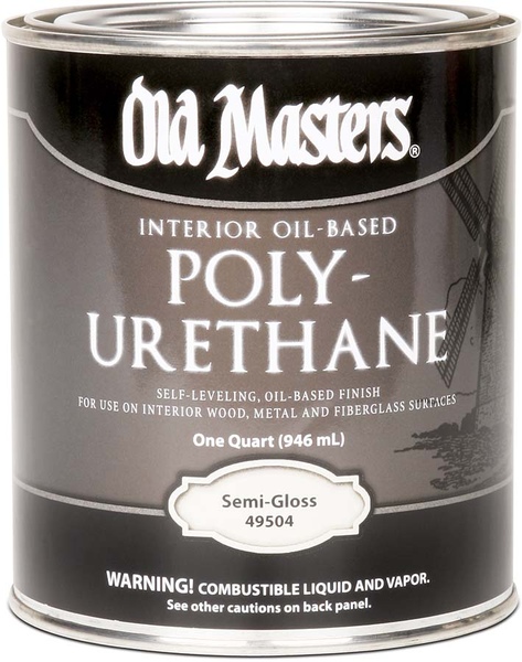 Old Masters 49504 Polyurethane, Semi-Gloss, Liquid, Clear, 1 qt, Can