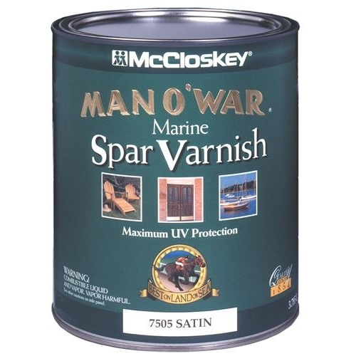 Man O War 80- 080.000.007 Spar Varnish, Satin, Clear, Liquid, 1 gal - pack of 2