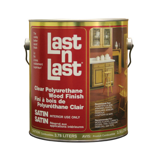 ABSOLUTE COATINGS GROUP 35712538 Last n Last Clear Polyurethane Wood Finish 550VOC - Satin - Gallon