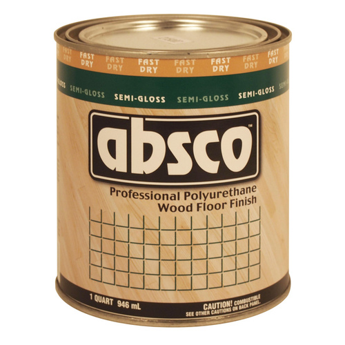 ABSOLUTE COATINGS GROUP 89624 Absco Professional Polyurethane Wood Floor Finish - Semi Gloss - Quart