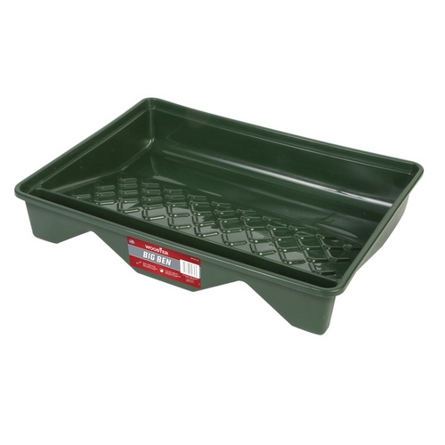 Big Ben Paint Tray, 16 in L, 21 in W, 1 gal Capacity, Polypropylene Co-Polymer, Green