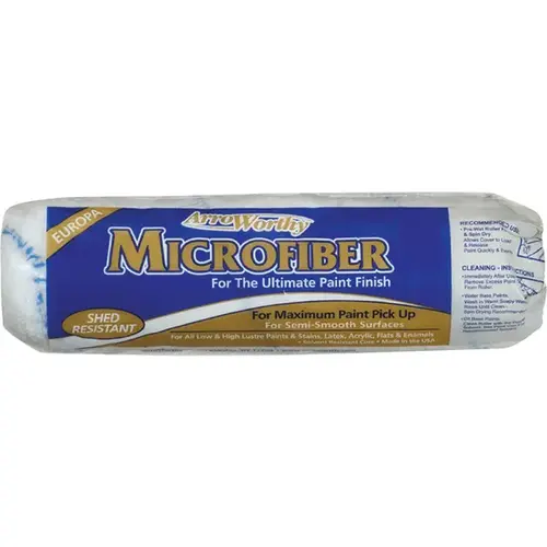 Paint Roller Cover Pro-Line Microfiber 9" W X 1/4" White