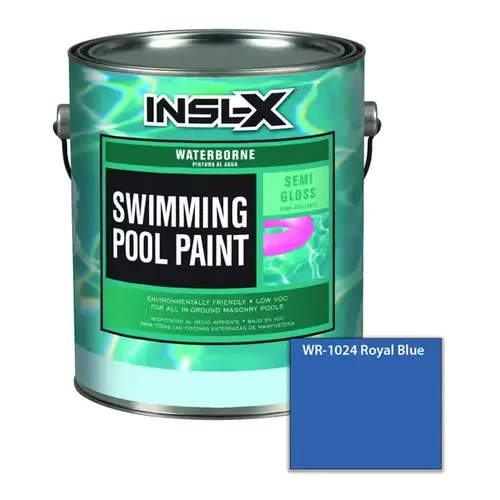 Insl-X WR1024092-01-XCP2 Swimming Pool Paint Indoor and Outdoor Semi-Gloss Royal Blue Acrylic 1 gal Royal Blue - pack of 2