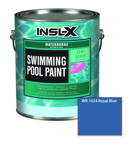 Insl-X WR1024092-01 Swimming Pool Paint Indoor and Outdoor Semi-Gloss Royal Blue Acrylic 1 gal Royal Blue