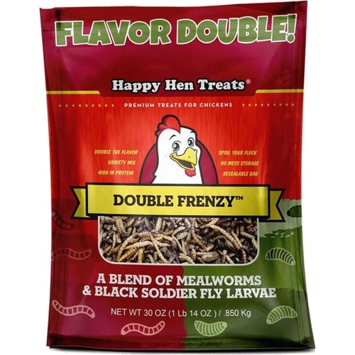 Double Frenzy Mealworms/Fly Larvae 30-oz Bag