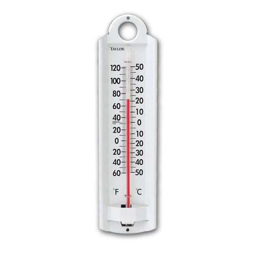 TAYLOR 5135N Thermometer, Analog, -60 to 120 deg F, Aluminum Casing White