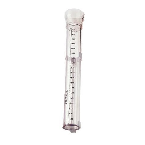 TAYLOR 2700 Clear Plastic Rain Gauge With Cap