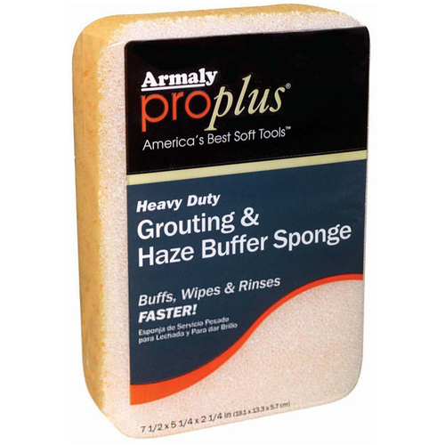 Armaly ProPlus 00610 Sanding Sponge, 9 in L, 4-1/4 in W, 1-5/8 in Thick Yellow