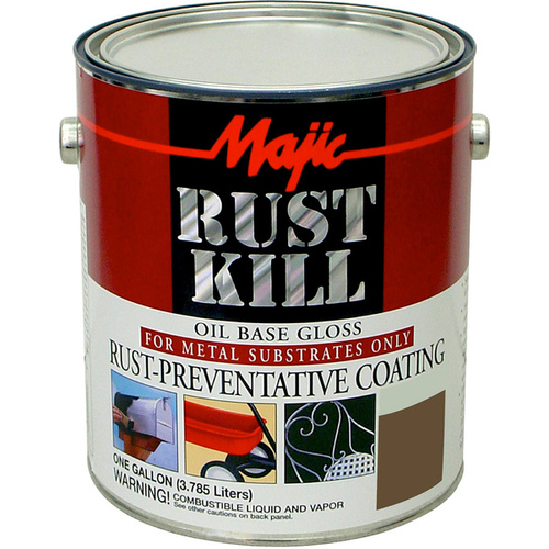 Rustkill Rust-Preventive Coating, Gloss, Dark Brown, 1 gal Can