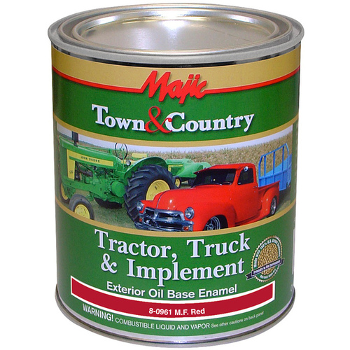 Majic Town & Country Tractor, Truck & Implement Enamel Qt - Massey Ferg Red