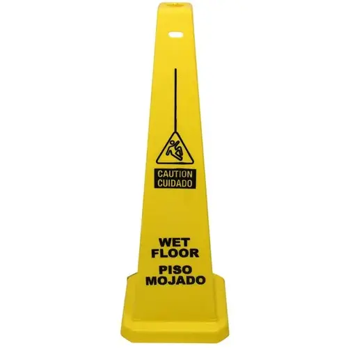 36 in. English/Spanish Caution Wet Floor Safety Sign