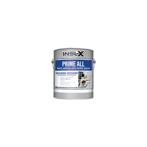 Insl-X AP1000099-04 Primer Prime All White Flat Water-Based Acrylic Latex 1 qt White