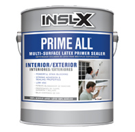 Insl-X AP1000099-04 Primer Prime All White Flat Water-Based Acrylic Latex 1 qt White