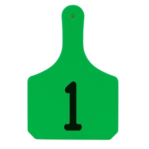 Y-Tex Numbered Cow Y-Tag Ear Tags - Green - Numbered 1-25