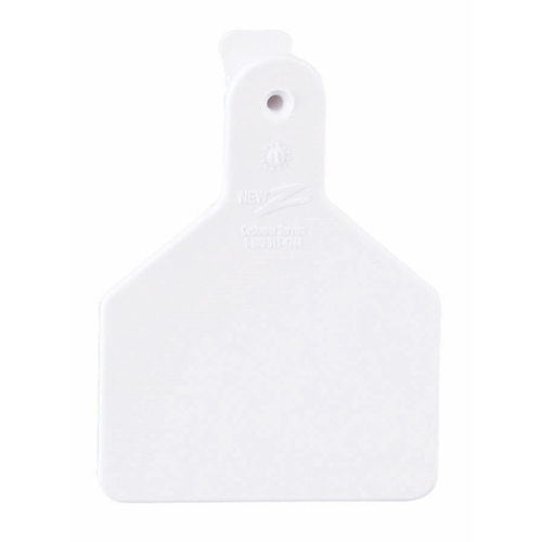 Z Tags 100 Count 1-Piece Blank Tags for Calves, White