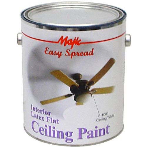 Interior Wall Paint, Flat, Ceiling White, 1 gal Pail