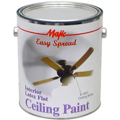 Interior Wall Paint, Flat, Ceiling White, 1 gal Pail - pack of 4