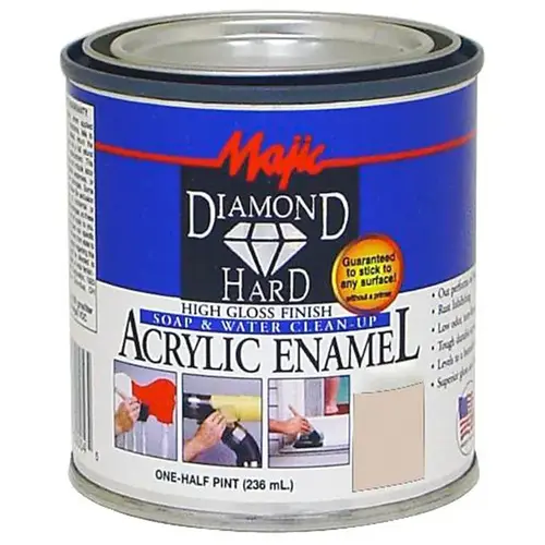 DiamondHard Enamel Paint, Gloss, Sandy Beige, 0.5 pt Can