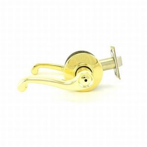 S Series Privacy Flair Left Hand with 16-203 Latch 10-001 Strike Bright Brass Finish