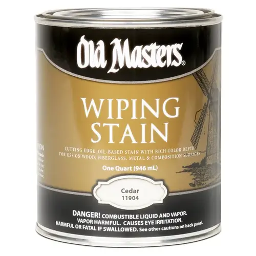 Wiping Stain, Cedar, Liquid, 1 qt, Can