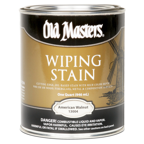 Wiping Stain, American Walnut, Liquid, 1 qt, Can