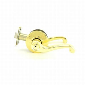 S Series Privacy Flair Right Hand with 16-203 Latch 10-001 Strike Bright Brass Finish