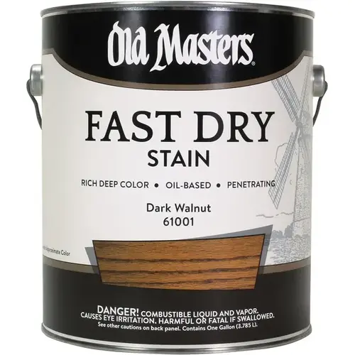 Fast Dry Stain, Dark Walnut, Liquid, 1 gal