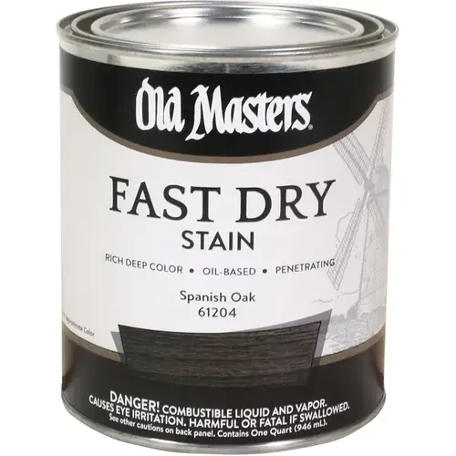 Fast Dry Wood Stain Semi-Transparent Spanish Oak Oil-Based Alkyd 1 qt Spanish Oak - pack of 4